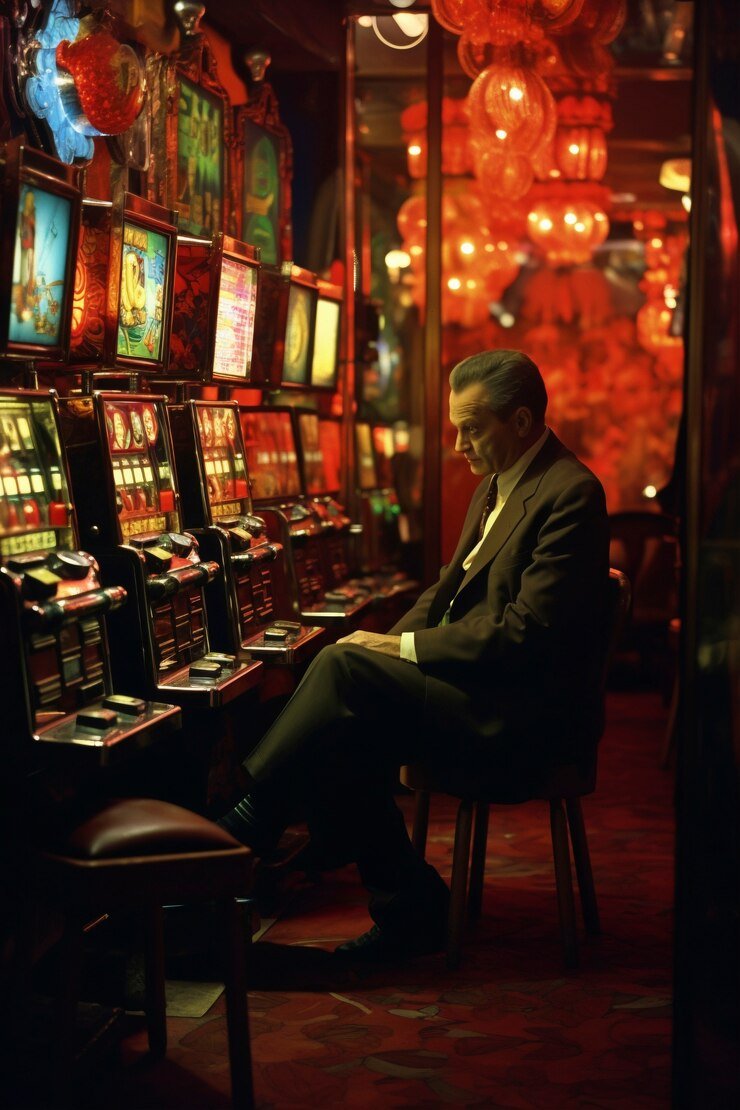 Roda roulette dalam putaran dengan tampilan multi-kamera