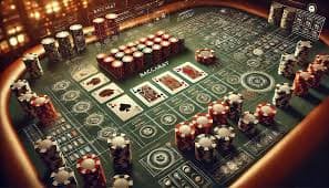 Tabel Match Winner live dengan kartu dealer dan panel taruhan pemain